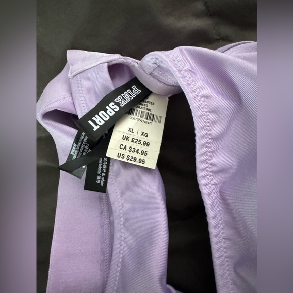 NWT PINK Sport Gym to Swim Bodywrap Top in Cabana Purple - Picture 3 of 5